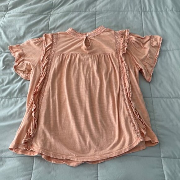 Free People Blouse Prairie Cottagecore Hippie Distressed Medium Like New $98 - Picture 11 of 13